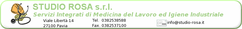 Studio Rosa s.r.l. - Viale Libert�, 14 - 27100 Pavia - Tel. 0382538588 - Fax. 0382537100 - E-Mail: info@studio-rosa.it